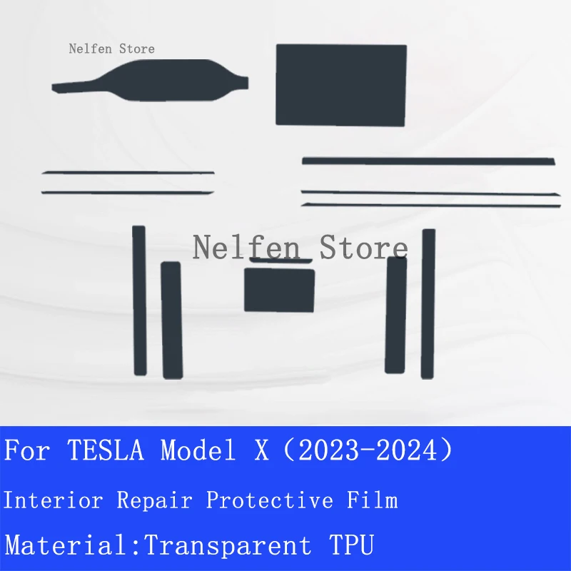 Гибридная пленка для навигатора GPS TESLA Model X(2023-2024) защитная из ТПУ ЖК-экрана
