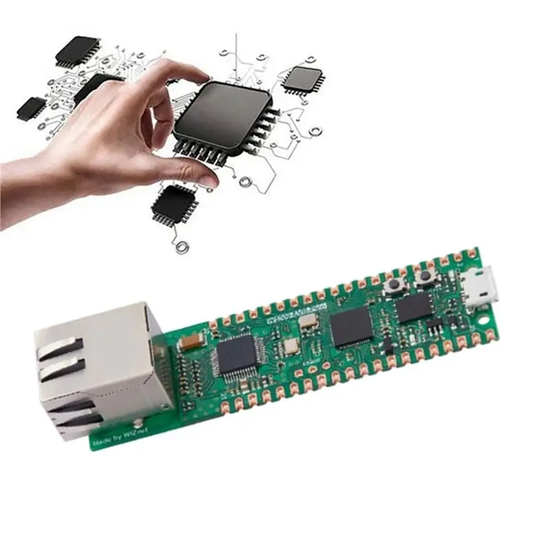 Фото Отладочная плата ABUO-W5500-EVB-Pico2 Ethernet для разработки, аппаратная плата для оценки микроконтроллеров TCP/IP №3