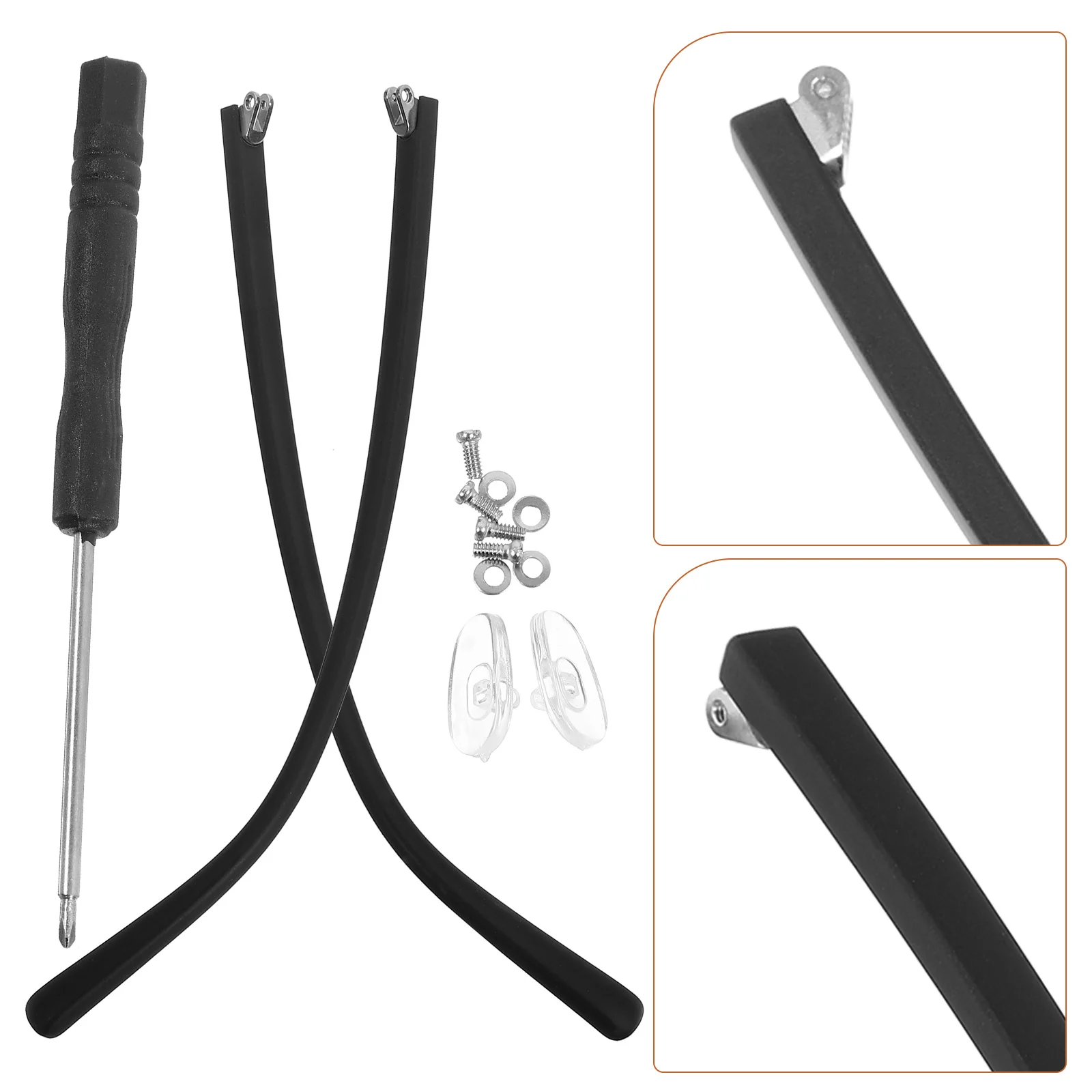 Комплект аксессуаров для очков замена дужки ремонт универсальные очки черные