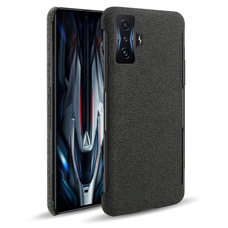 

For Xiaomi Redmi K50 Gaming Edition Case Hard PC Anti-slip Ultra Thin Woven Textile Fabric Cloth Back Cover For POCO F4 GT