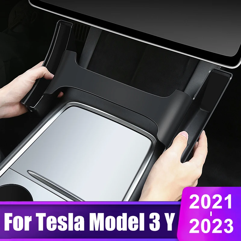 

For Tesla Model 3 Y 2021 2022 2023 2024 Central Control Storage Box On Both Sides To Store Saddle Box Refitted Parts Accessories