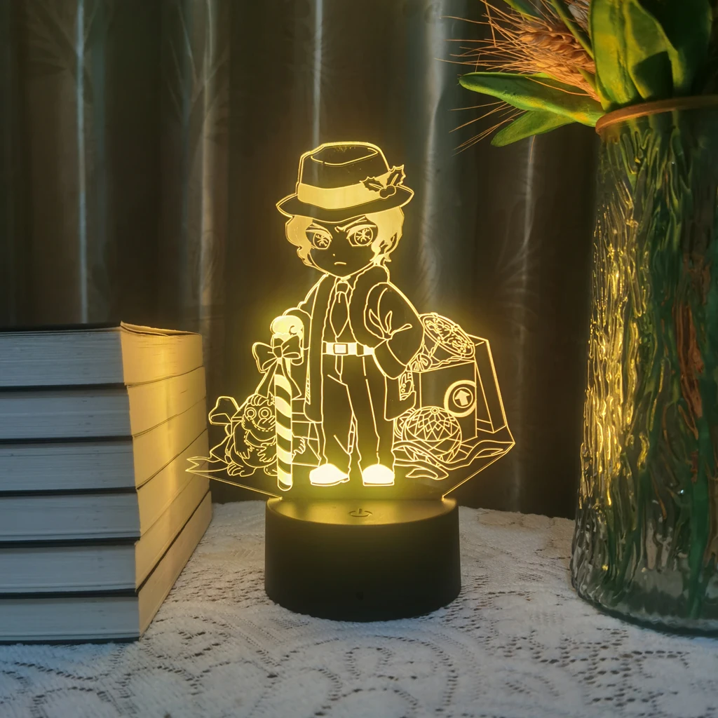 

Demon Slayer Douma Anime 3D Led Lamp Kibutsuji Muzan Manga Night Light Home Decor Kimetsu No Yaiba Kid Christmas Illusion Gift