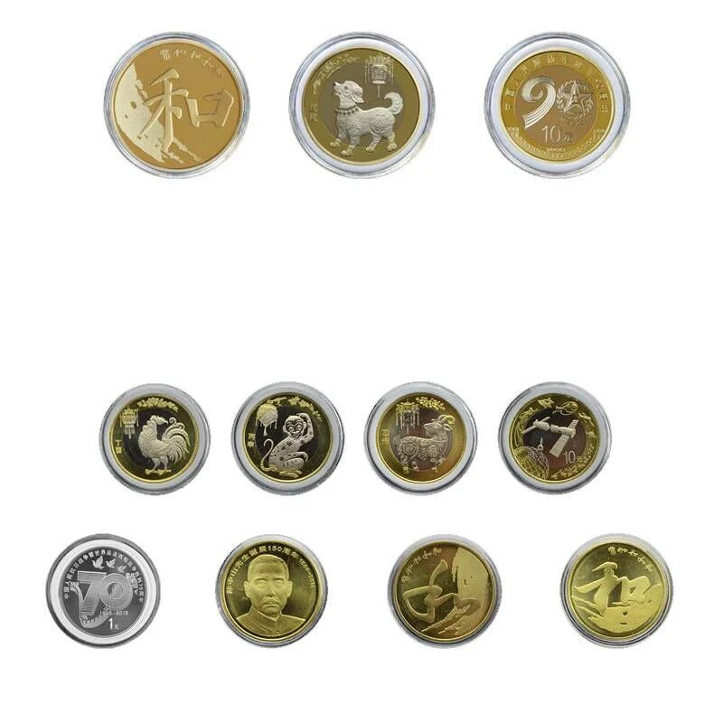 

100 шт./партия, прозрачные пластиковые чехлы для хранения монет, 17/20/25/27/30/мм