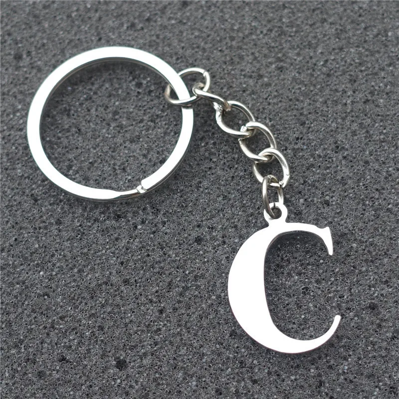 Модные брелки буквы из нержавеющей стали брелок с буквами м женские и мужские