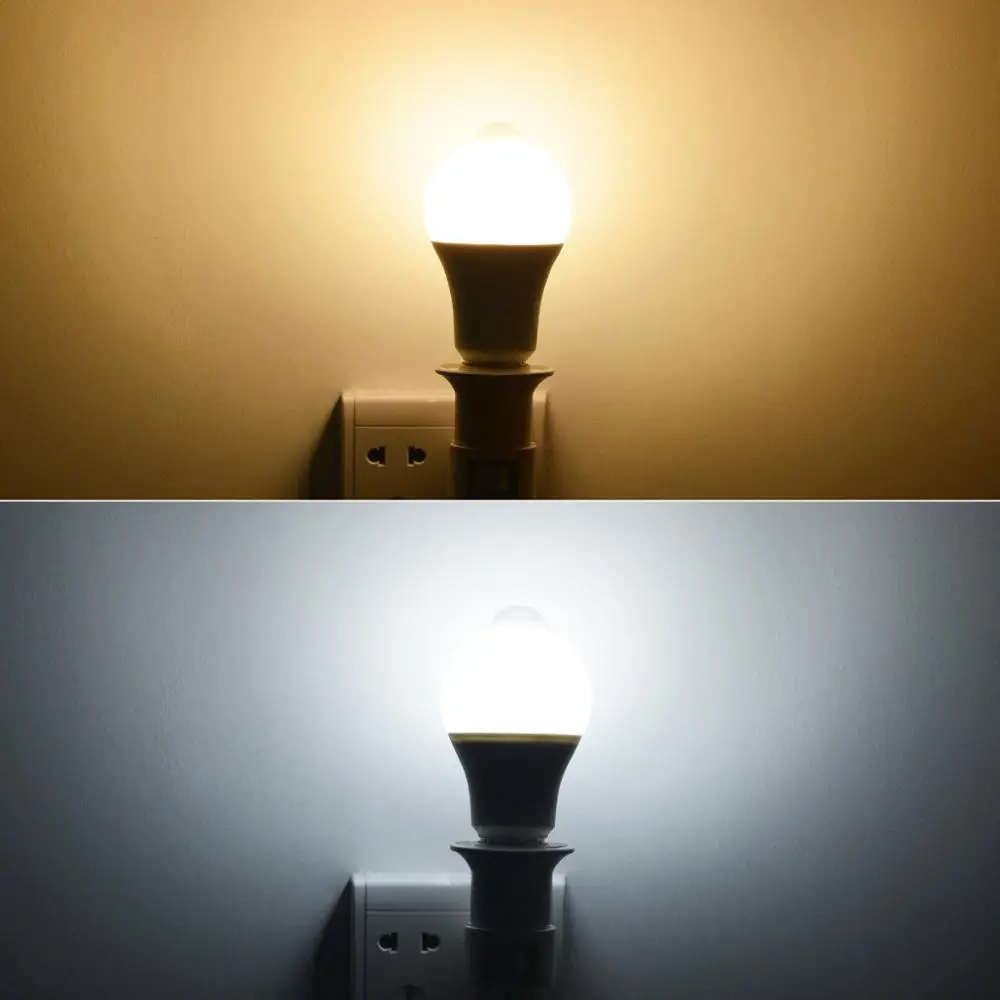 12W 15W 18W 20W LED Motion sensor lamp E27 Universal Safety Night Light AC 110V 220V Saving Energy LED Bulbs Home Light Night