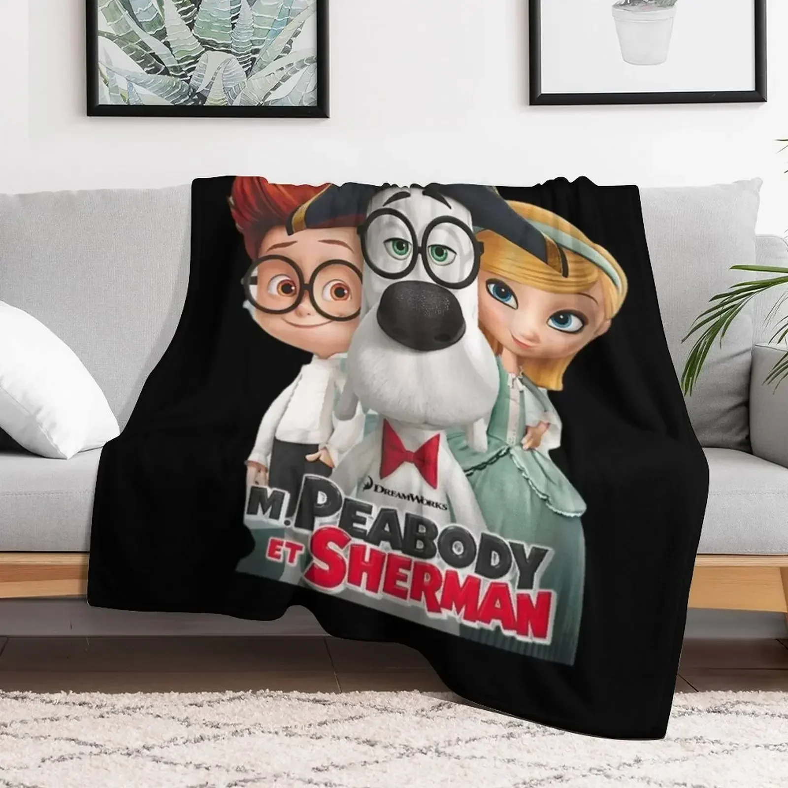 Декоративное одинарное роскошное одеяло Mr Peabody And Sherman