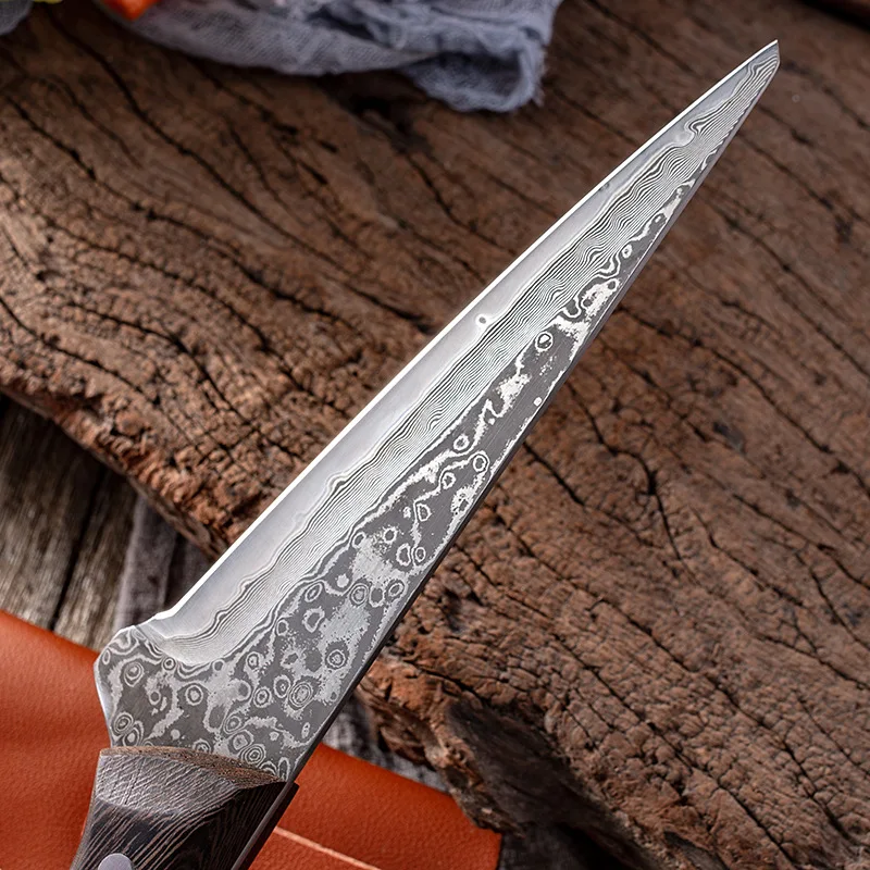 Нож для резки костей из дамасской стали VG10 67 слоев высокоуглеродистой кованый