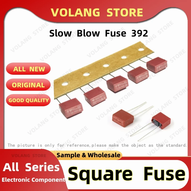 

10 шт. 392 квадратный пластиковый медленный предохранитель 250 В T500MA 1A T2A T2.5A 3.15A T4A 5A T6.3A 8A 10A T15A плата питания для ЖК-телевизора, обычно используемая