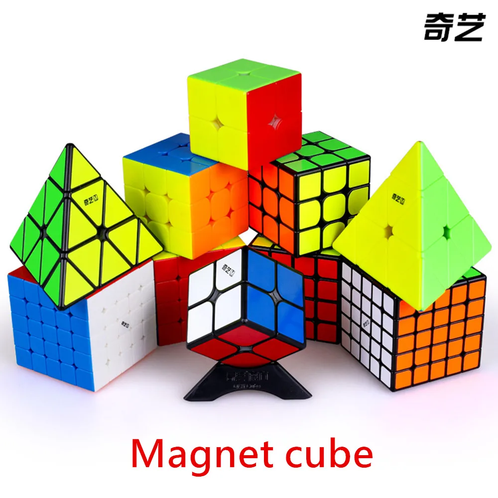 

Qiyi MS Series magic Cube 2x2 3x3 4x4 5x5 Magnetic Magico cubo 2x2x2 3x3x3 4x4x4 5x5x5 pyramid Magnets speed Cubes Puzzle Toy