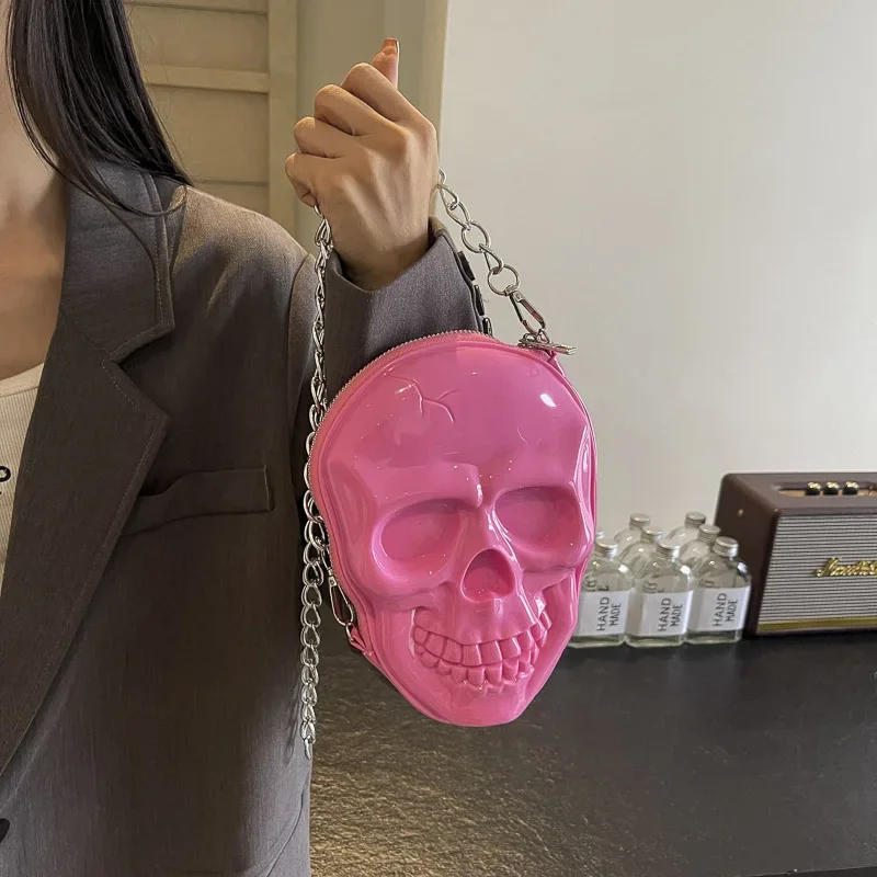 Сумка на плечо для Хэллоуина сумка через из искусственной кожи с черепом женская