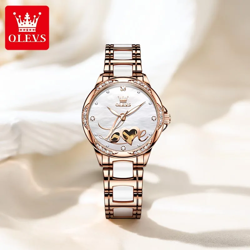 OLEVS 2023 New Trend Womens Watches Casual Fashion Women Mechanical Watch Luxury Diamond Case Luminous Hands Waterproof Watch enlarge
