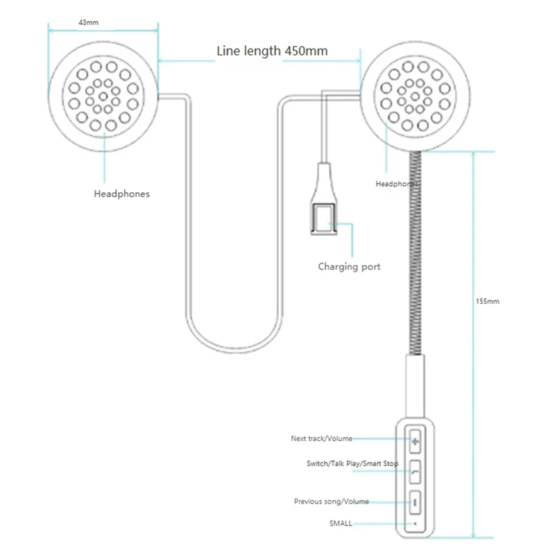 Мотоциклетная Bluetooth-гарнитура для шлема CSR громкая связь MH01 гарнитура с