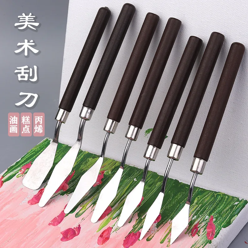 

1/3/5/7Pcs/Set Stainless Steel Oil Painting Knife Artist Spatula Art Tools stationery Cake baking supplies painting drawing cute