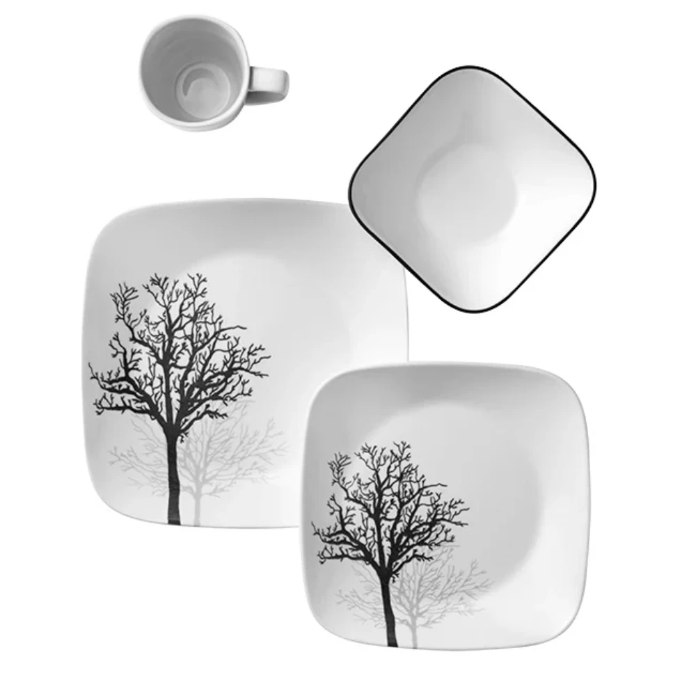 

16-Piece Dinnerware Set, Timber Shadows, Service for 4