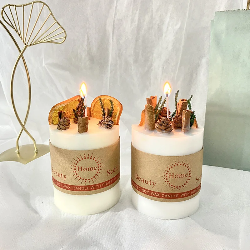 

Korean Version Aromatherapy Candle Lamp Home Bedroom Incense Dried Flower Scented Candle Ornament Valentine's Day Gifts