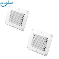 2PCS Marine Square Air Vent Louver 316 Stainless Steel Vent Grille Ventilation Louvered Ventilator Grill Cover Marine Hardware