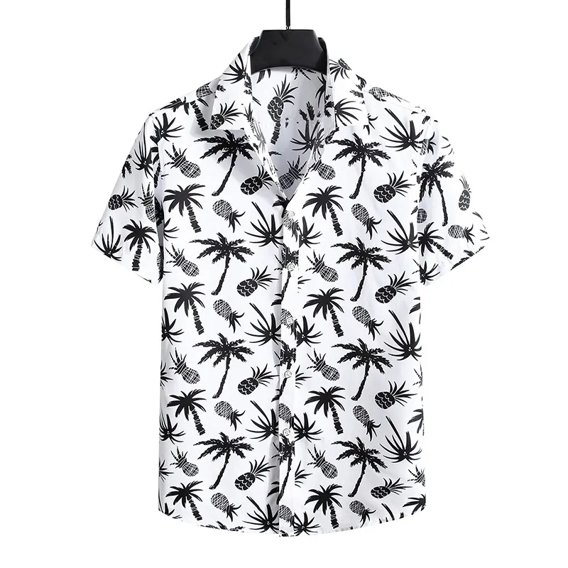 Новинка Лето-весна 2022 модные мужские рубашки Гавайская Повседневная одежда с
