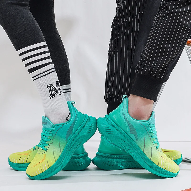 

Breathable Men Women Running Sports Shoes Fashion Low Cut Lace-Up Casual Outdoor Comfortable Non-Slip Sneakers Trainers 36-44