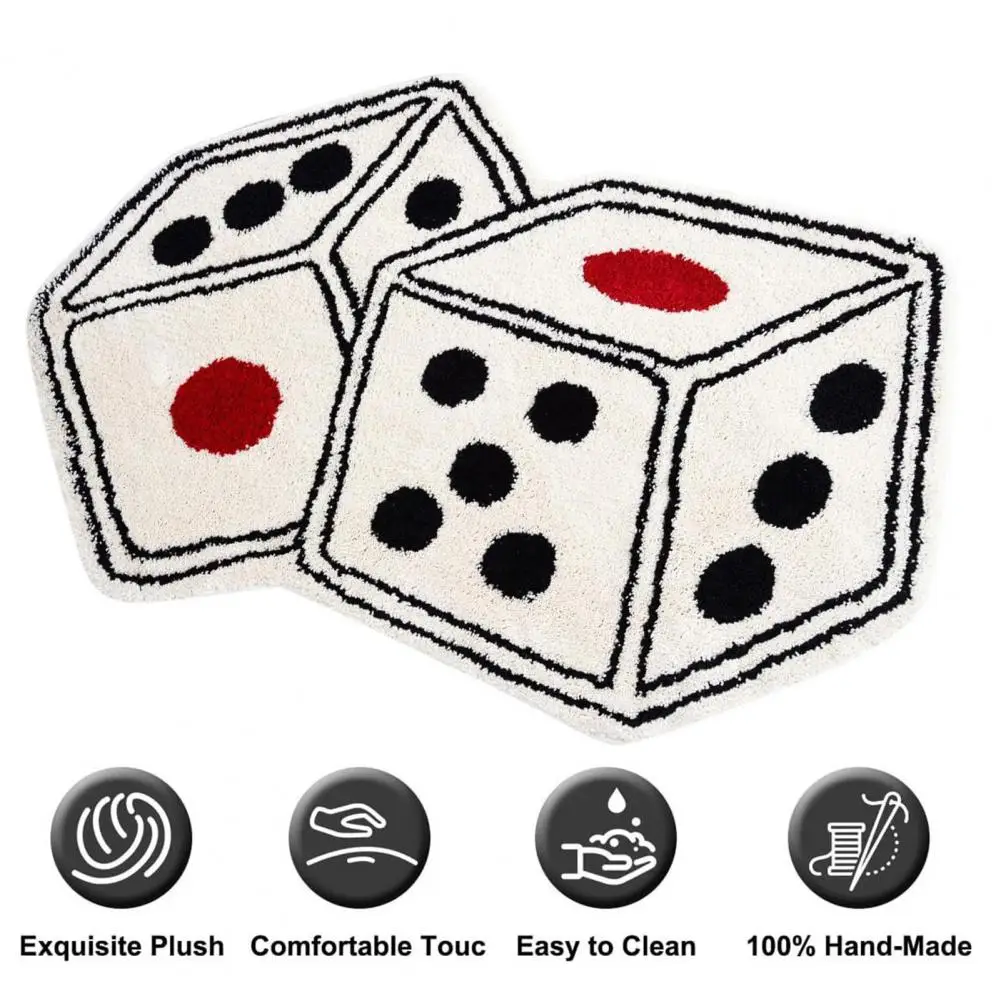 Плюшевый напольный коврик в форме кубика с рисунком имитация кашемира кухонный