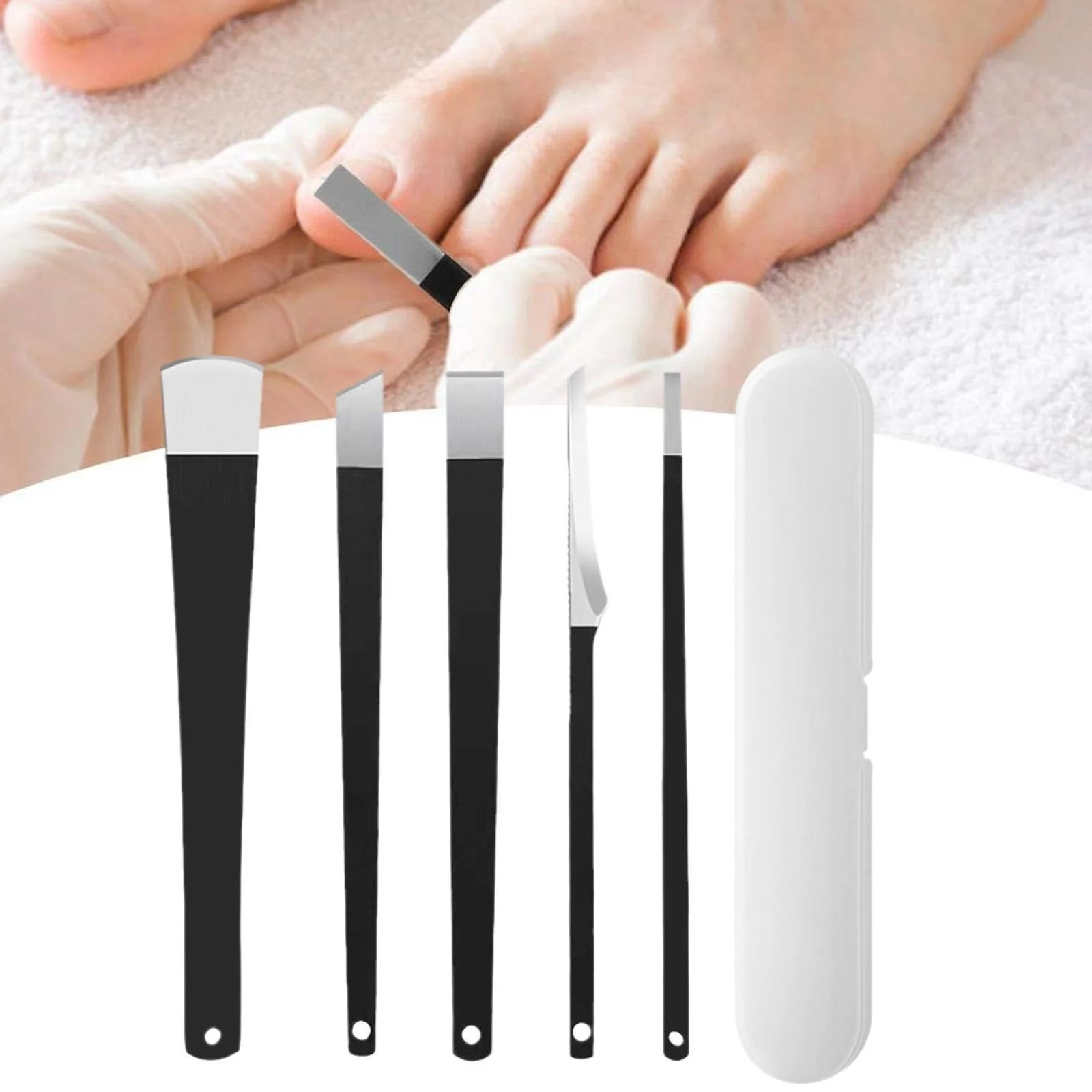 

5 шт., набор ножей для удаления вросшей кутикулы и мозолей