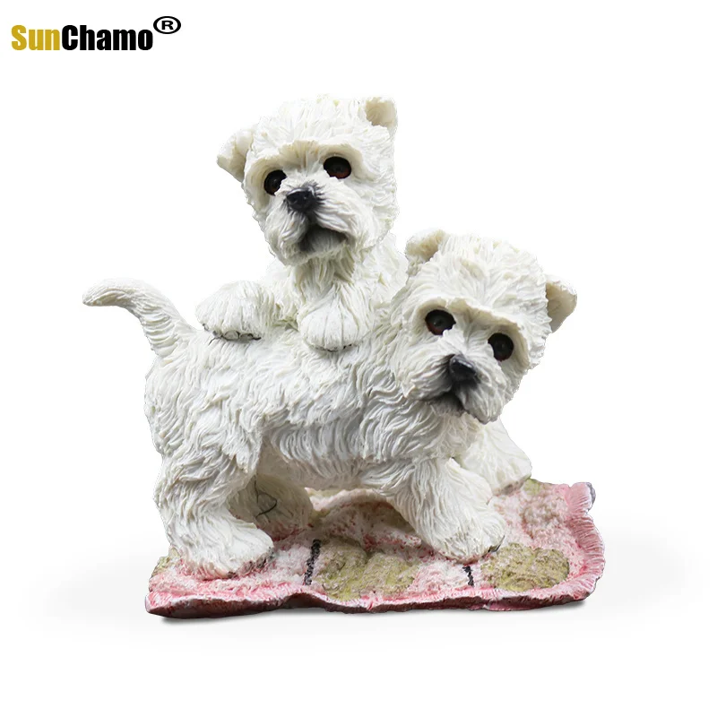 

Fashion Simulation Model West Highland Dogs Figurines Miniatures Home Decoration Crafts New Murals Furnishing Accessories Crafts