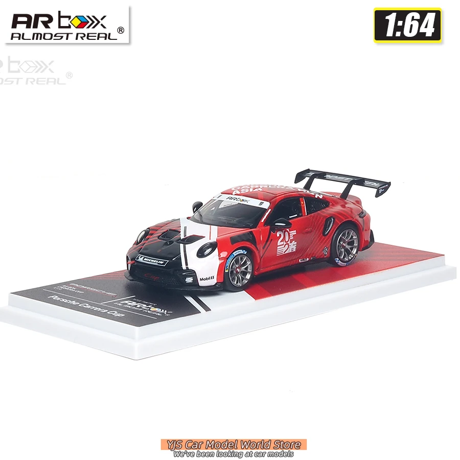 Фото Модель AR BOX из литого металла 1/64 Porsche 911 Cup Asia - Porsche Carrera Cup 2026 Hero Car, коллекционная модель автомобиля №1