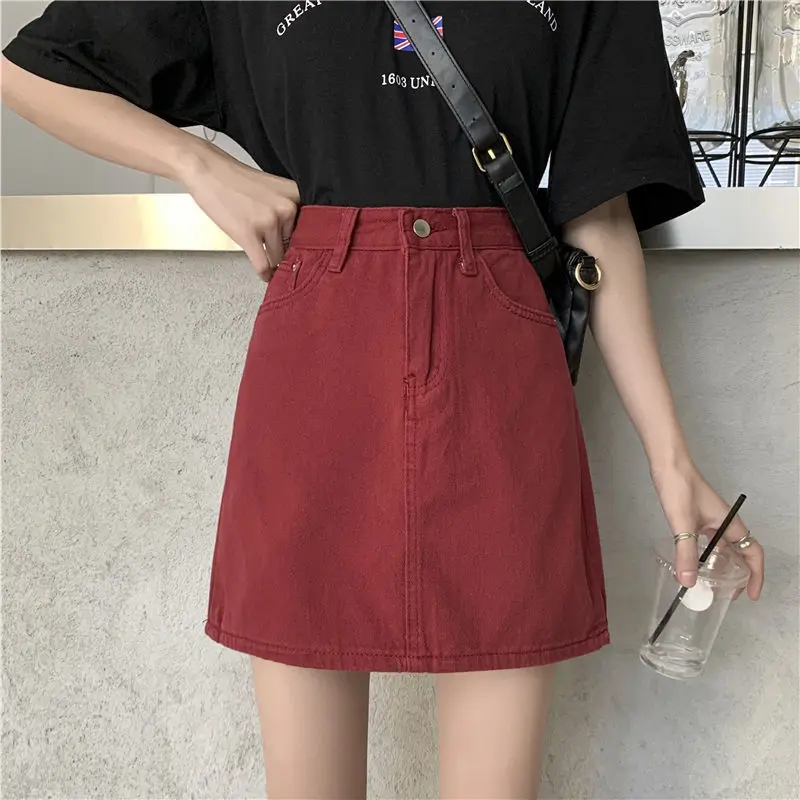 

Summer Denim Skirt Korean Fashion Plus Size Zevity Rave Egirl Mini Skirts Sexy Woman Y2k Casual Dress Grunge Harajuku Boho Urban