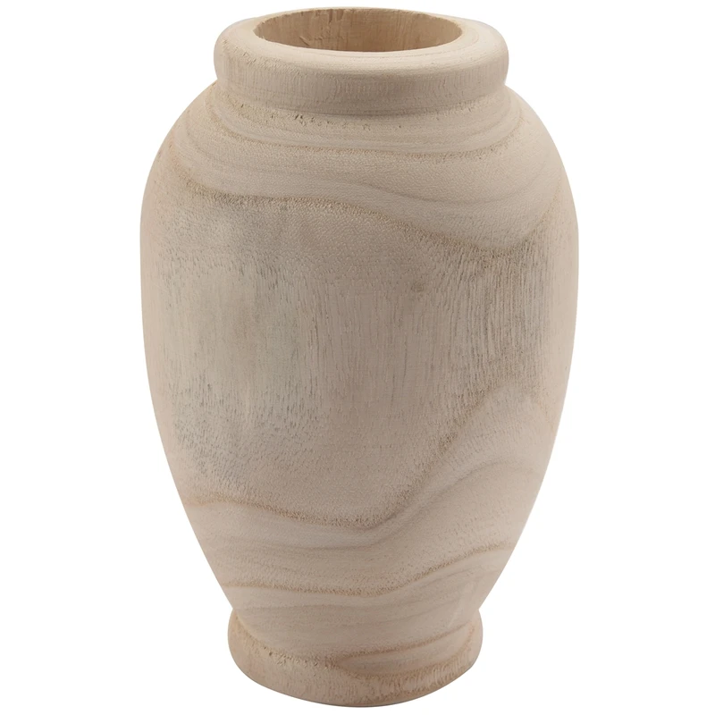 

Wooden Vase Decoration Living Room Table Solid Wood Ware Flower Bottle Ornament Home Decoration