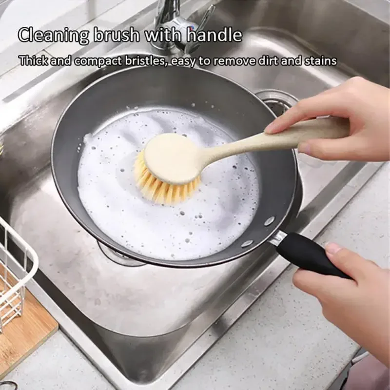 Long Handle Pot Brush Household Kitchen Cleaning Multifunctional Dishwashing Artifact Sturdy Innovative Home Clean Tools