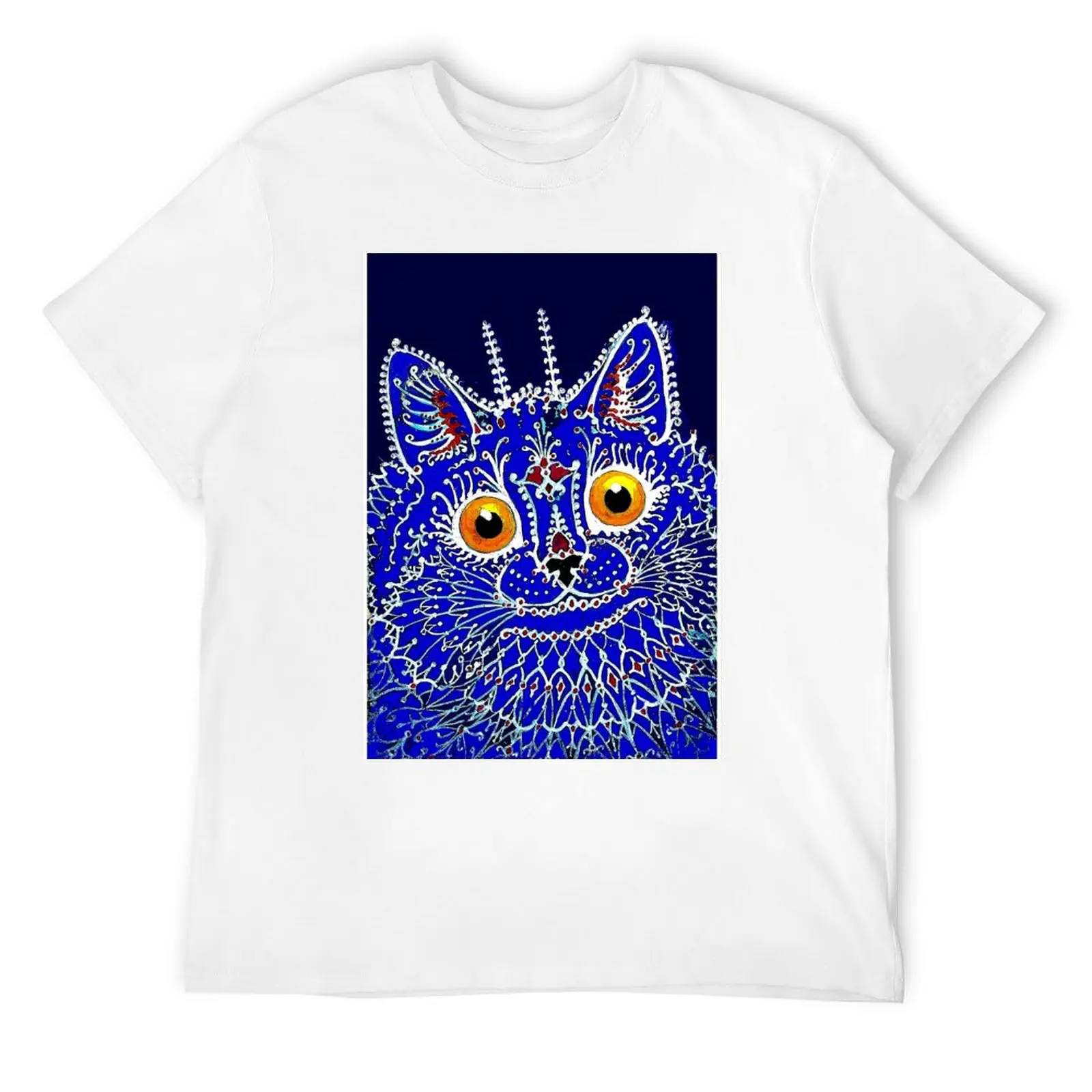 GOTHIC CAT: Винтажная футболка Louis Wain с абстрактным декоративным психоделическим