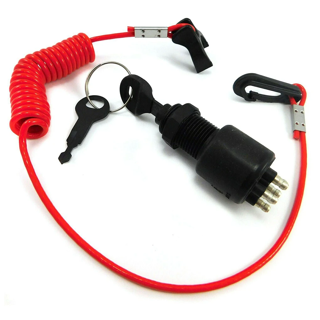 

Ключ зажигания лодки с ремешком безопасности, ключ для розжига с мотором, обновленная версия, профессиональный аксессуар для технического ...