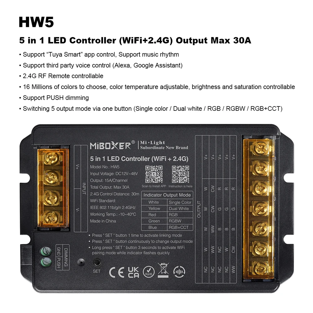 

Miboxer HW2/HW5 RGB-контроллер