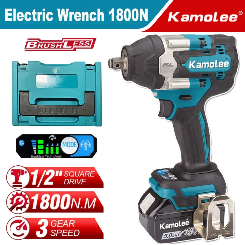 

（Bolt Removal）Kamolee Electric Impact Wrench 1800 N.mDTW700 High Torque Power Tools 1/2 Inch Compatible with 18V Makita Battery.