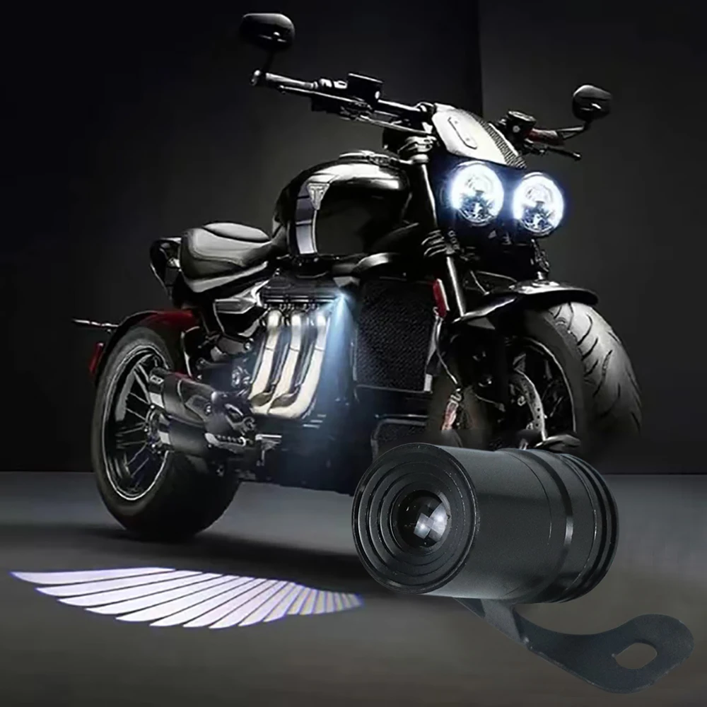 

2 шт. мотоциклетный светодиодный светильник для днища, проектор, призрачные крылья ангела, лазерный свет, декоративный светильник для мотоцикла, проекционные огни