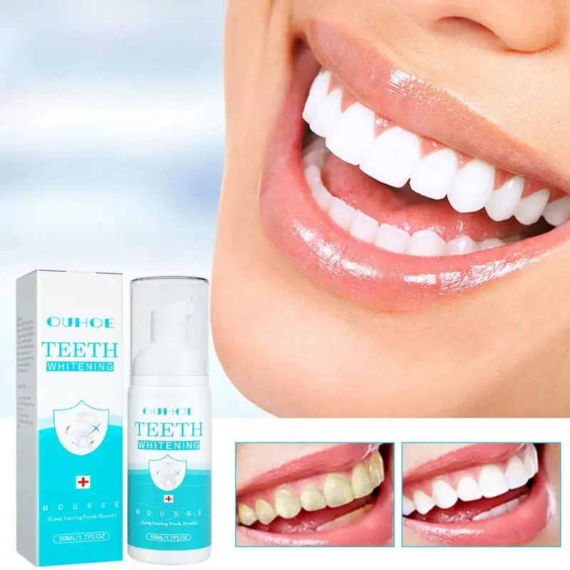 

New 50ml Ultra-Fine Mousse Foam Deep Cleansing Whitening Freshen Breath Whiten Teeth Dissolve Tooth Stains And Clean Toot Foam