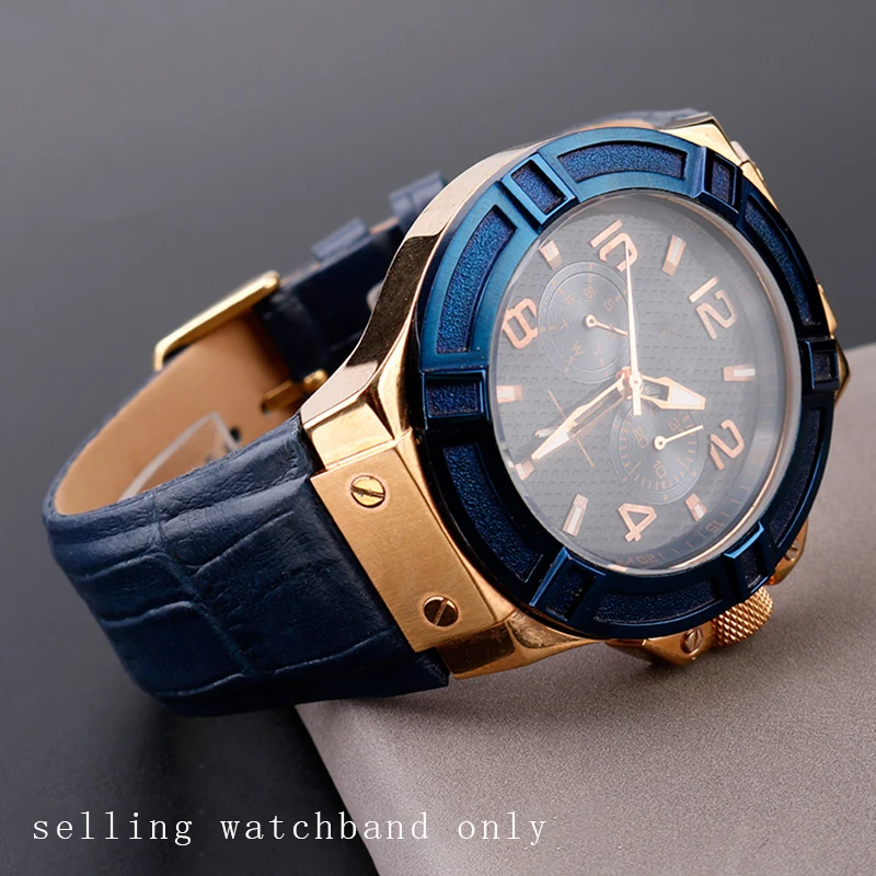 

Genuine Leather Watchband 22mm watch bracelet for guess W0040G3 W0040G5 W0247G3 watches band brand leather men's watch strap