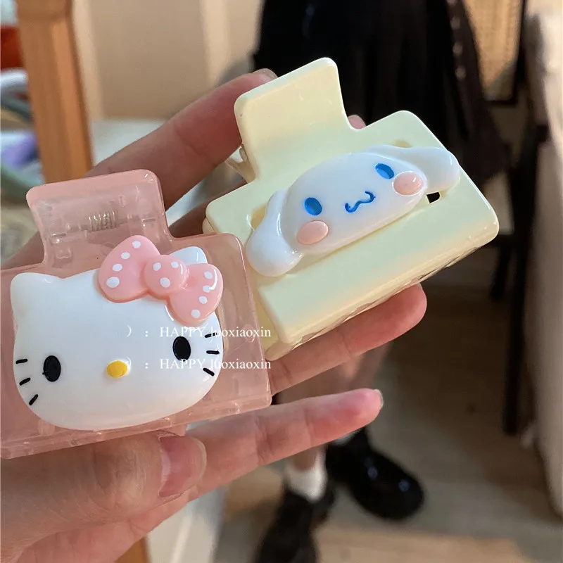 

Sanrio Hellokitty Cinnamoroll мультфильм летняя фотография сердце симпатичный захват клипса Kawaii головной убор шпилька для волос