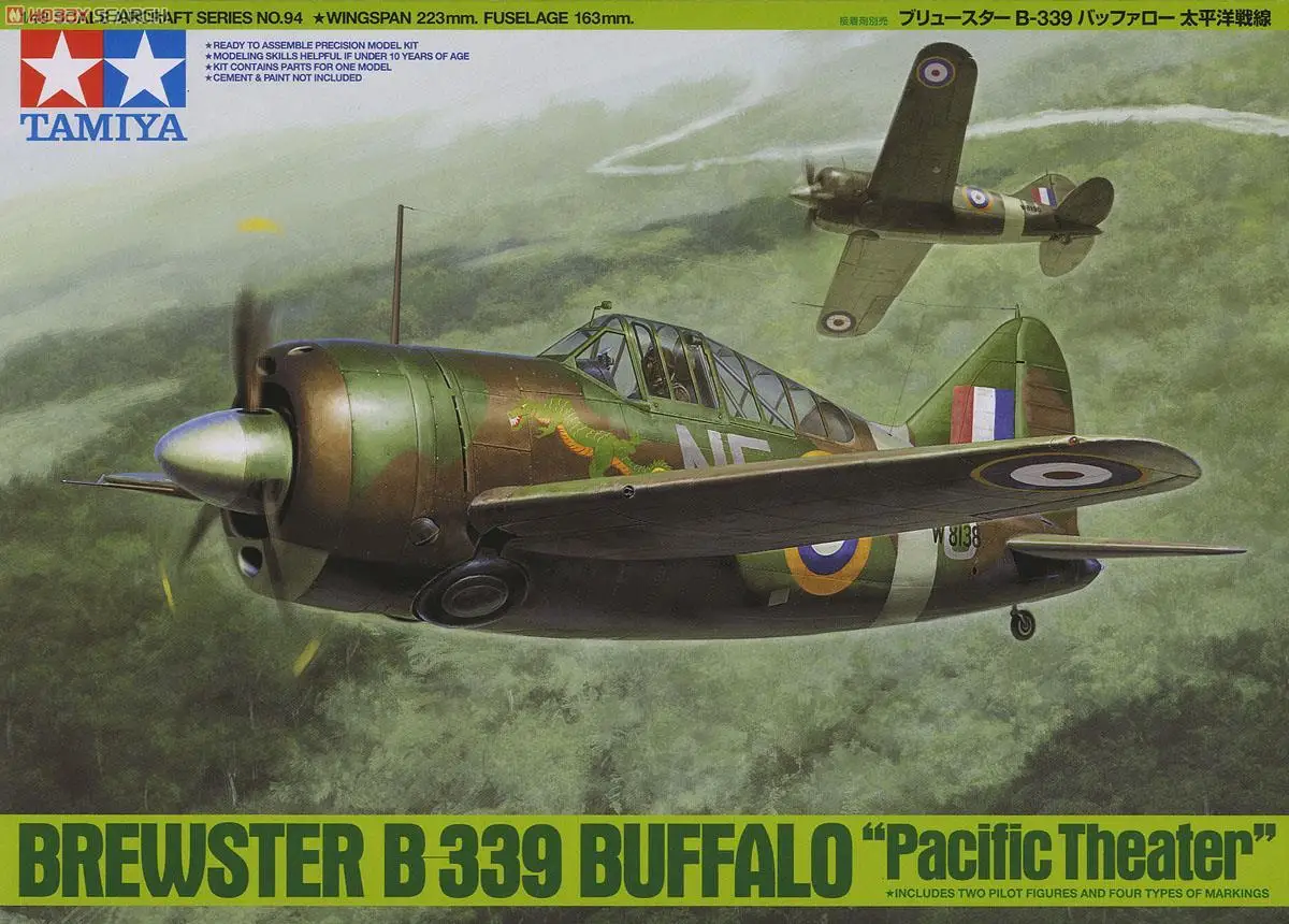 

Tamiya 61094 1/48 Scale Brewster B-399 Buffalo Pacific Theater Model Kit