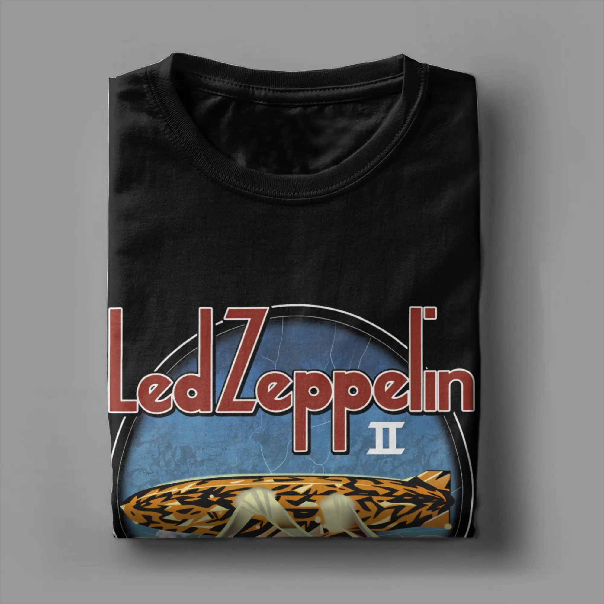 Фото Мужские футболки Led Zeppelin U.S. Tour 1975, винтажные футболки с короткими рукавами и круглым вырезом, футболки из 100% хлопка, топы больших размеров №4