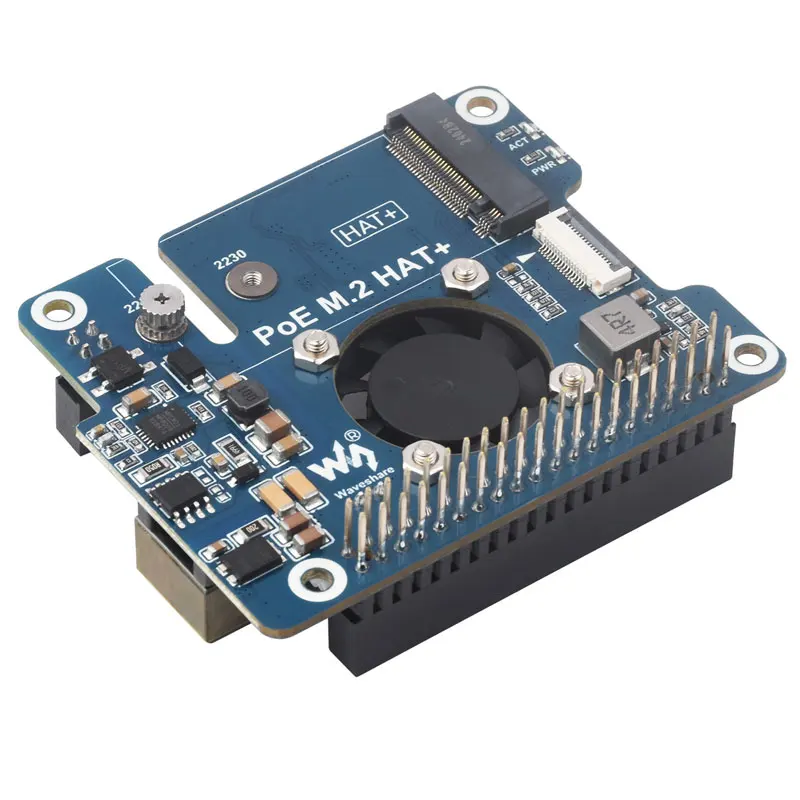 Фото Плата расширения питания Raspberry Pi 5 ETH Ethernet PoE с разъемом PCIe для M.2 NVMe SSD №3
