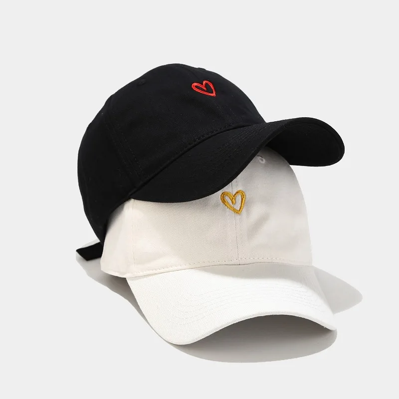 

Women's Simple Love Baseball Caps Fashion Couple Snapback Cap Beach Sun Hats Visor Soft Top Casual Hip Hop Cap Adjustable Gorras