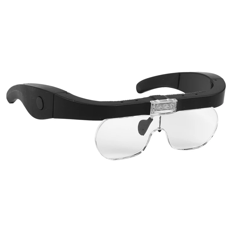 Wearing Glasses Magnifier USB Rechargeable With LED Light For Reading Jewelers Watchmaker Repair Magnifing