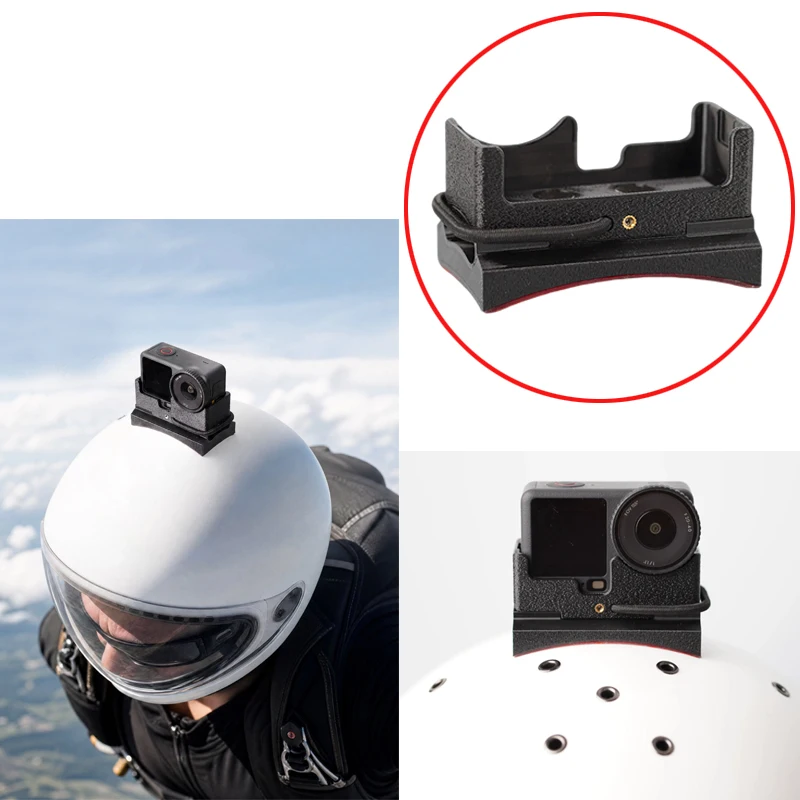 Фото Крепление для экшн-камеры DJI Action 6 на шлем для дайвинга, с защитой от спутывания, магнитным замком и страховочным ремнем, аксессуар для POV-съемки (1 шт.) №1