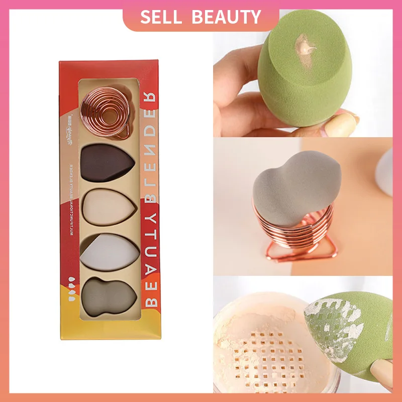 

Cosmetic Puff Set With Sponge Rack For Makeup Giant Powder Puff Blender Magic Sponge Free Shipping Female Makeup Tools
