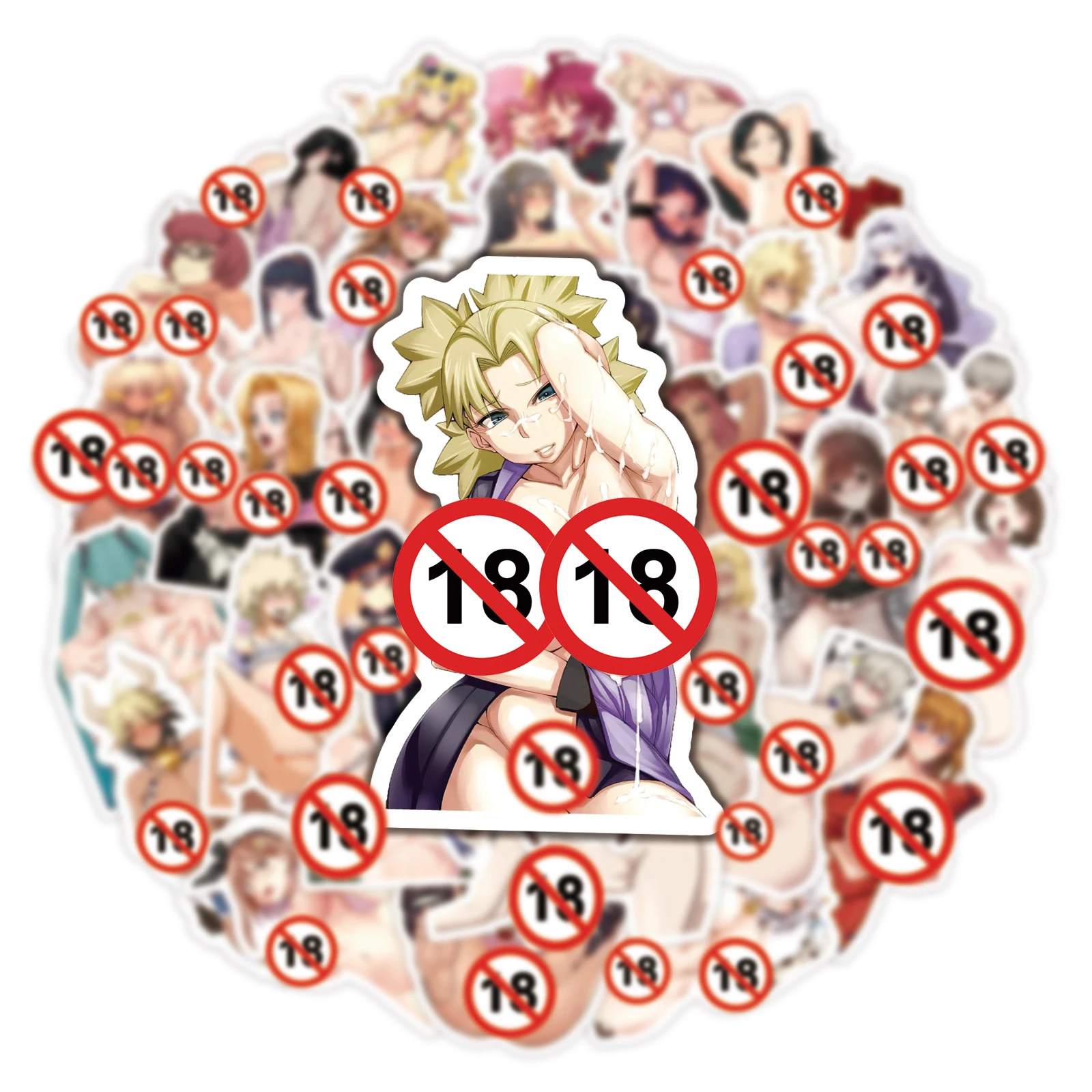 10/30/50/100 шт. взрослые голые сексуальные Waifu хентай наклейки Suncensored для ноутбука