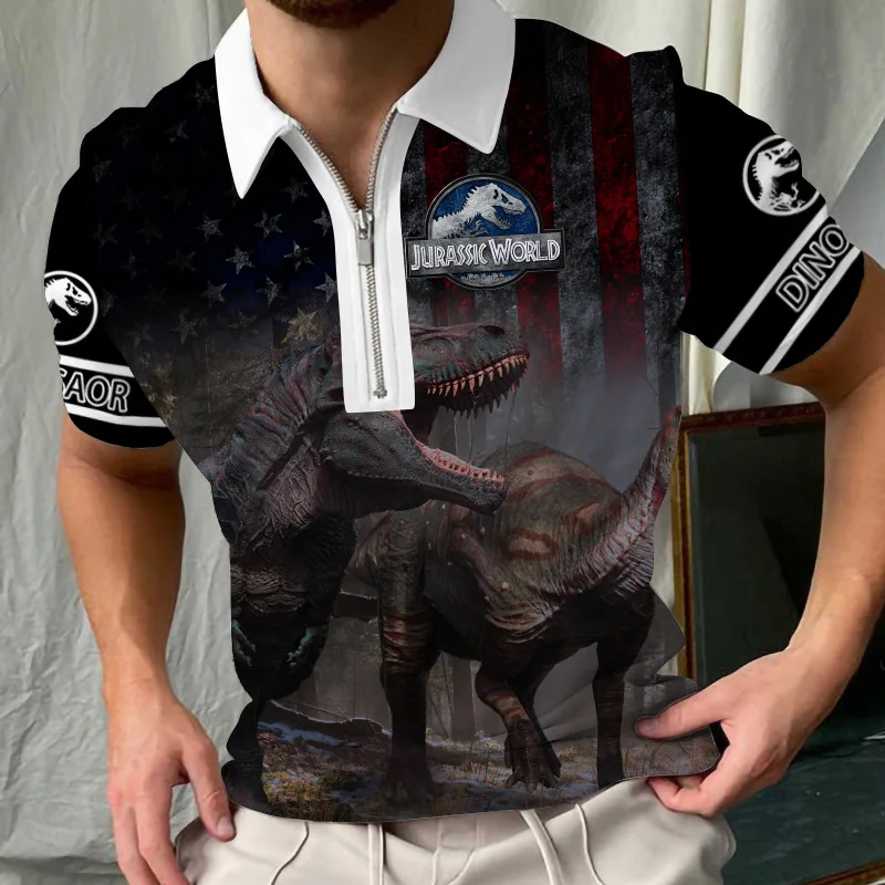 Летняя рубашка-поло на молнии в новом стиле Мужская высококачественная