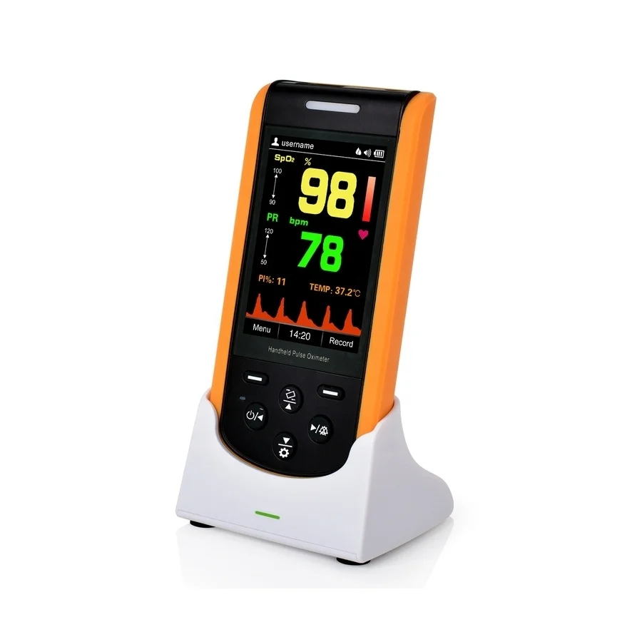 

Dual-wavelength LED PC Software Adult Pediatric Neonate Sales Medical Oxo Meter Cheap Price Handheld Pulse Oximeter WITH STAND
