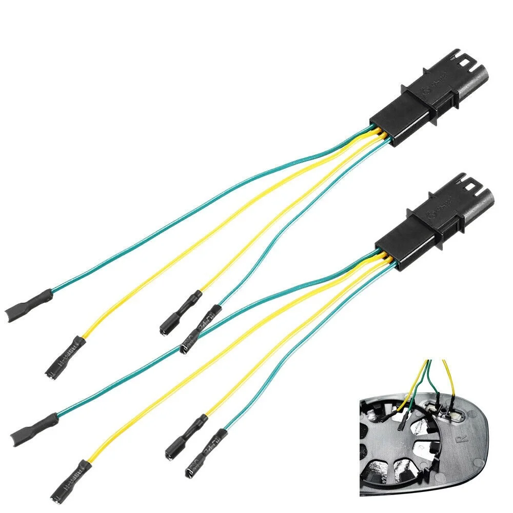 

2pcs 4Pins Side Mirror Heating Function Connector Cable Wire For BMW E90 F10 X5 X6