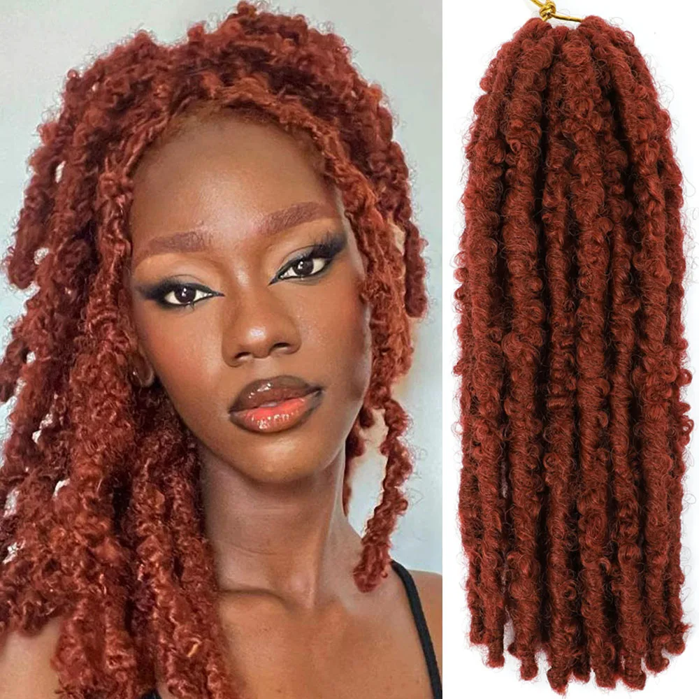 

Короткие вязаные крючком волосы бабочки 12 / 14 дюймов meche Hair a tresser, искусственные Предварительно скрученные вязаные крючком косички бабочки, ...