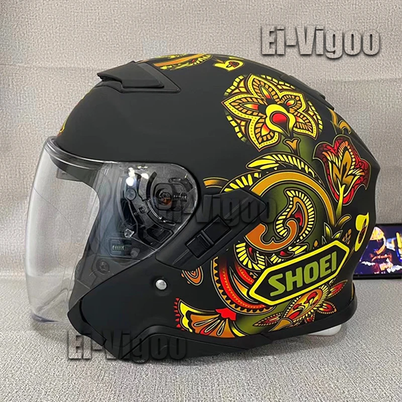 Open Face J-Cruise II CURIOUS BLACK ORANGE TC-10 Motorcycle Helmet Riding Motocross Racing Motorbike |